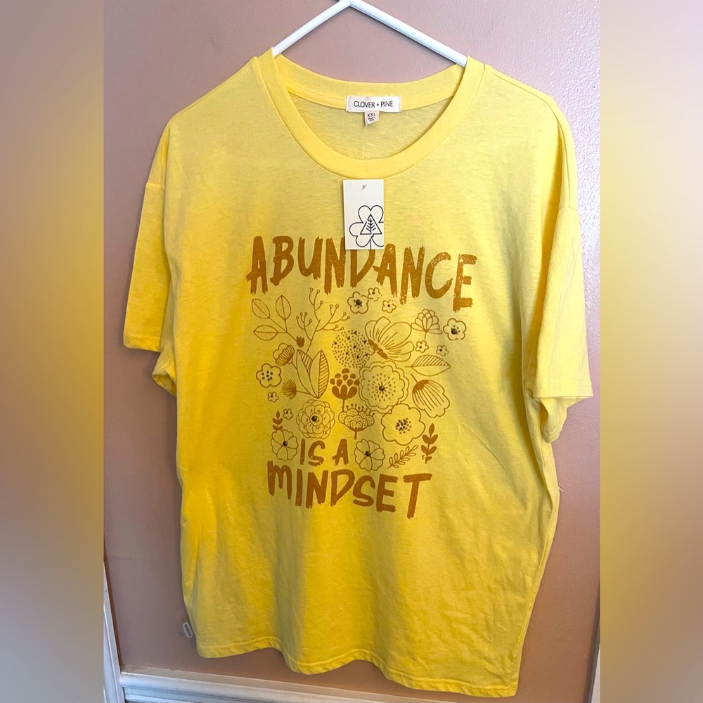 Abundance is a mindset women’s shirt size 2X